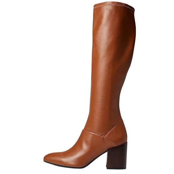 Franco Sarto Womens L-Tribute Knee High Boots US 8 M EU 38.5 Saddle Tan NIB - Picture 2 of 11